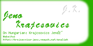 jeno krajcsovics business card